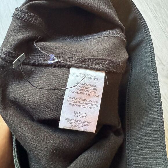 Helmut Lang Black Compress Mesh Dress Pants Legging Women’s Size Small Designer - Picture 5 of 12